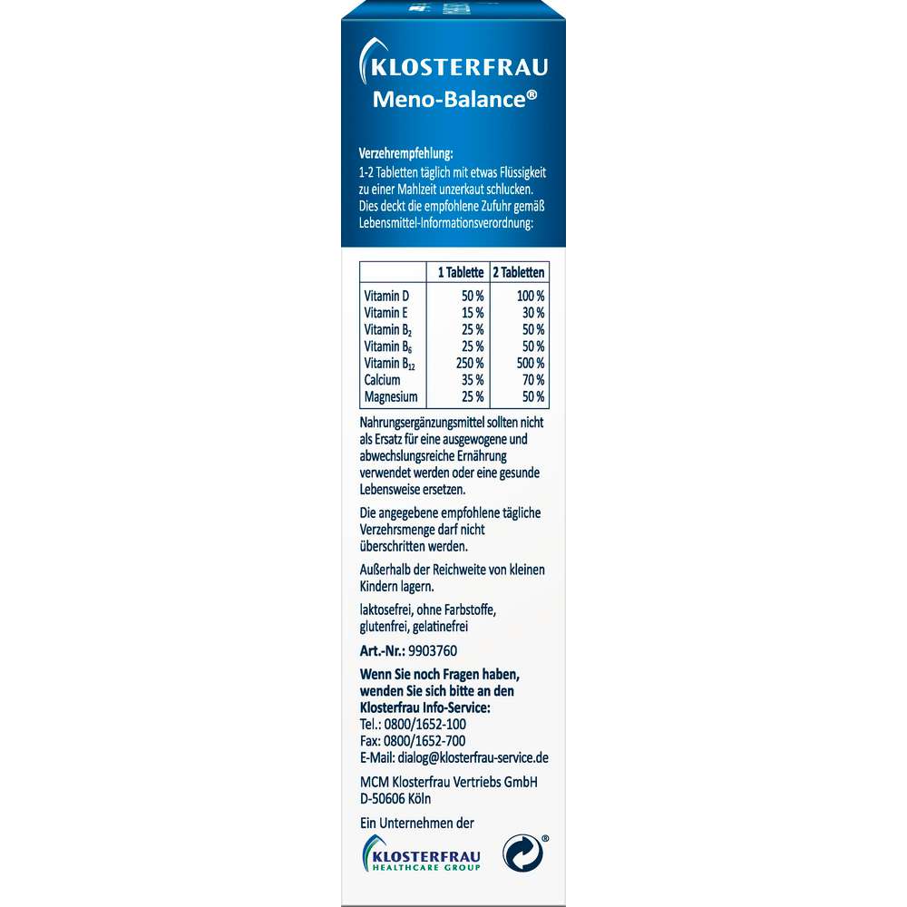 Produktabbildung Klosterfrau Meno-Balance Tabletten