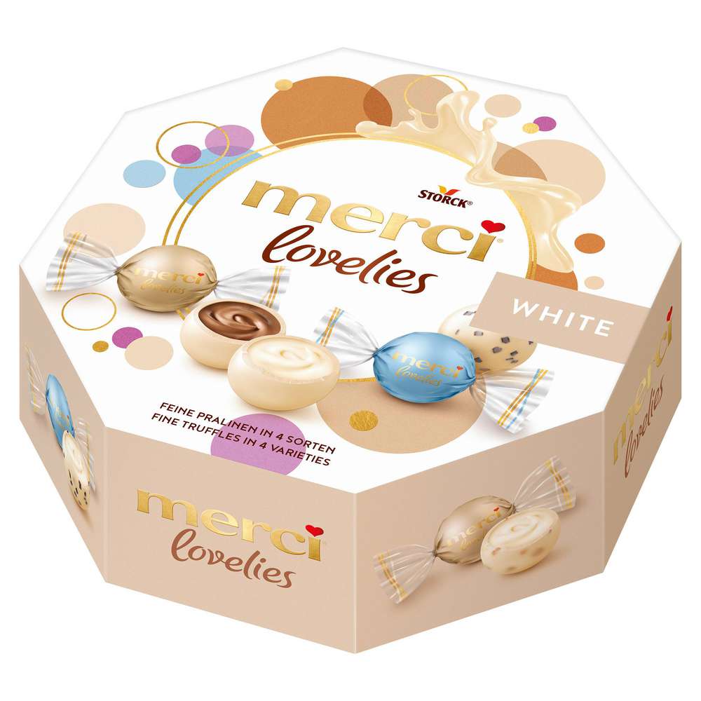 Produktabbildung Merci Lovelies White, Pralinen