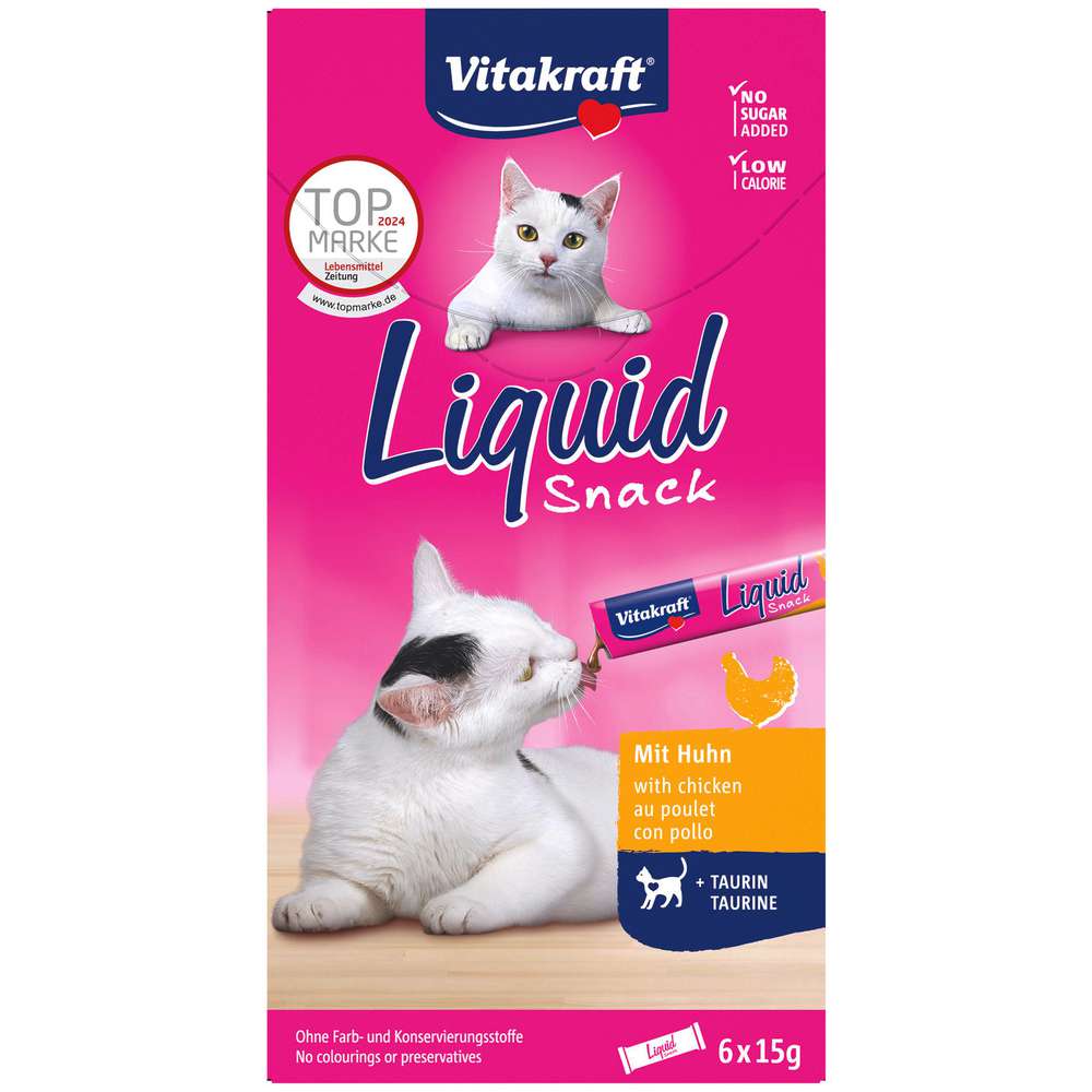 Produktabbildung Vitakraft Katzen-Snack Liquid Huhn + Taurin