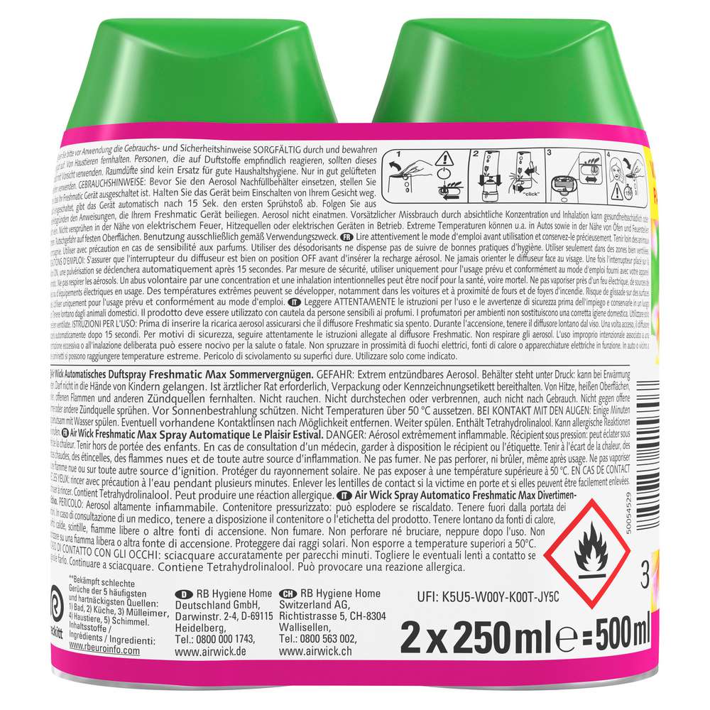 Produktabbildung Air Wick Nachfüller, Duo, Duftspray Sommervergnügen