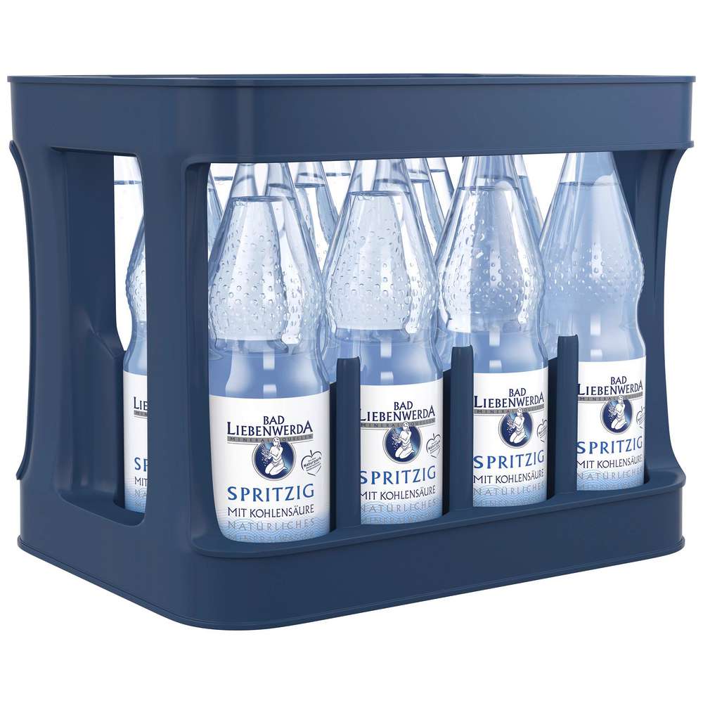 Produktabbildung Bad Liebenwerda Mineralwasser Das Quellgesunde, Spritzig (12x 1,000 Liter)