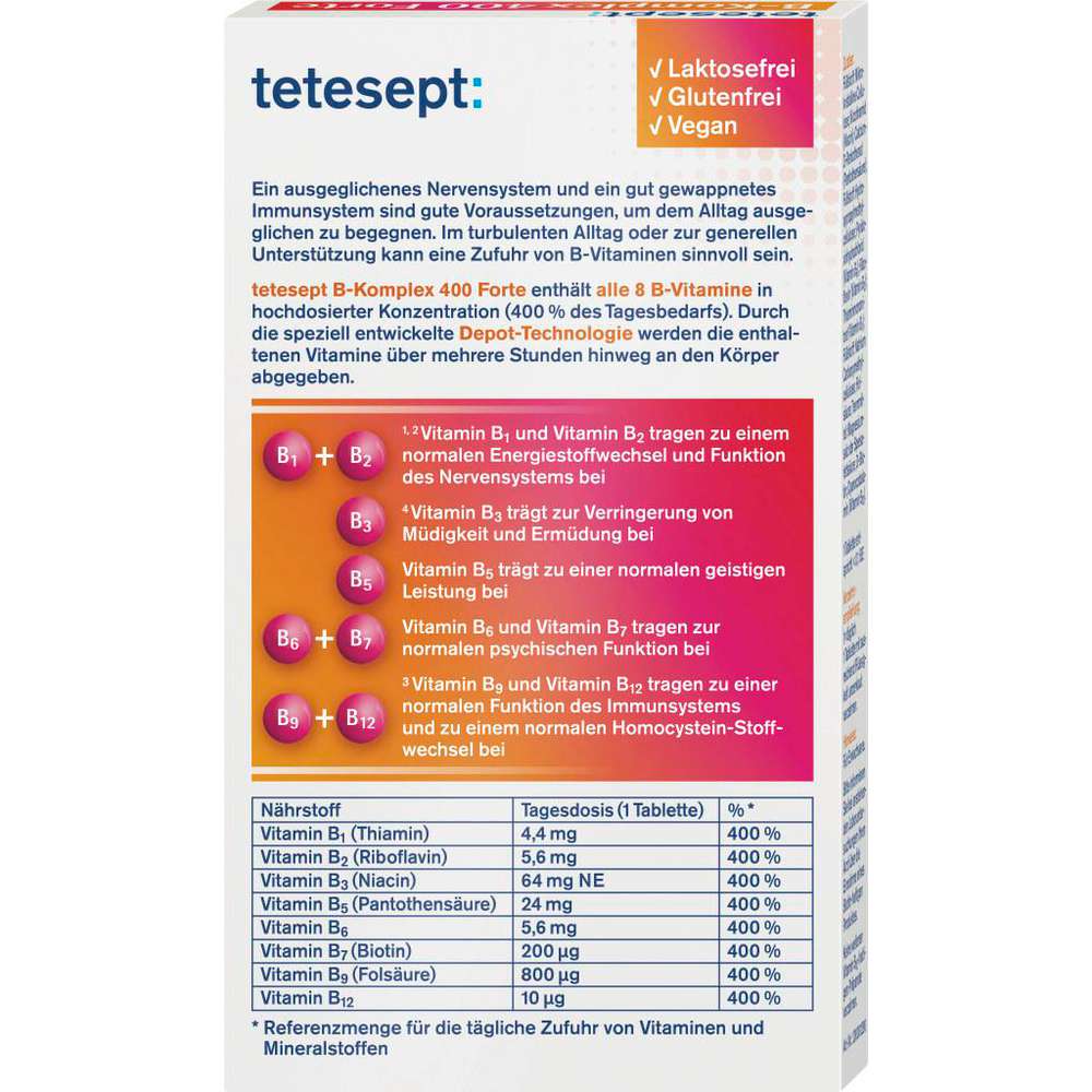 Produktabbildung tetesept B-Komplex 400 Forte