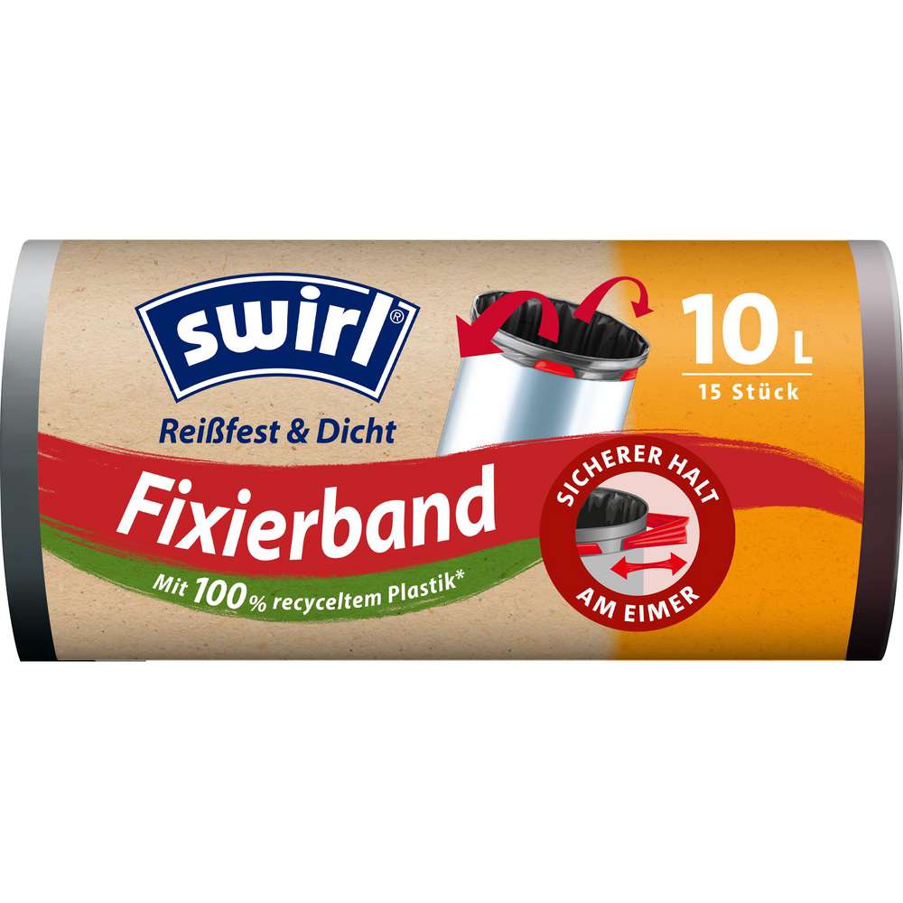 Produktabbildung Swirl Fixierband-Müll-Beutel, 15 x 10l