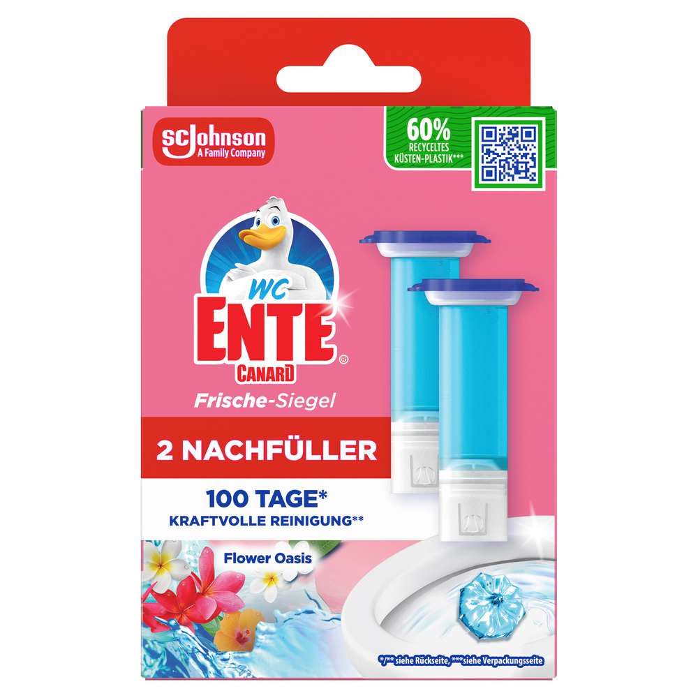 Produktabbildung WC Ente Duftspüler Frische-Siegel Nachfüller, Blüten-Oase