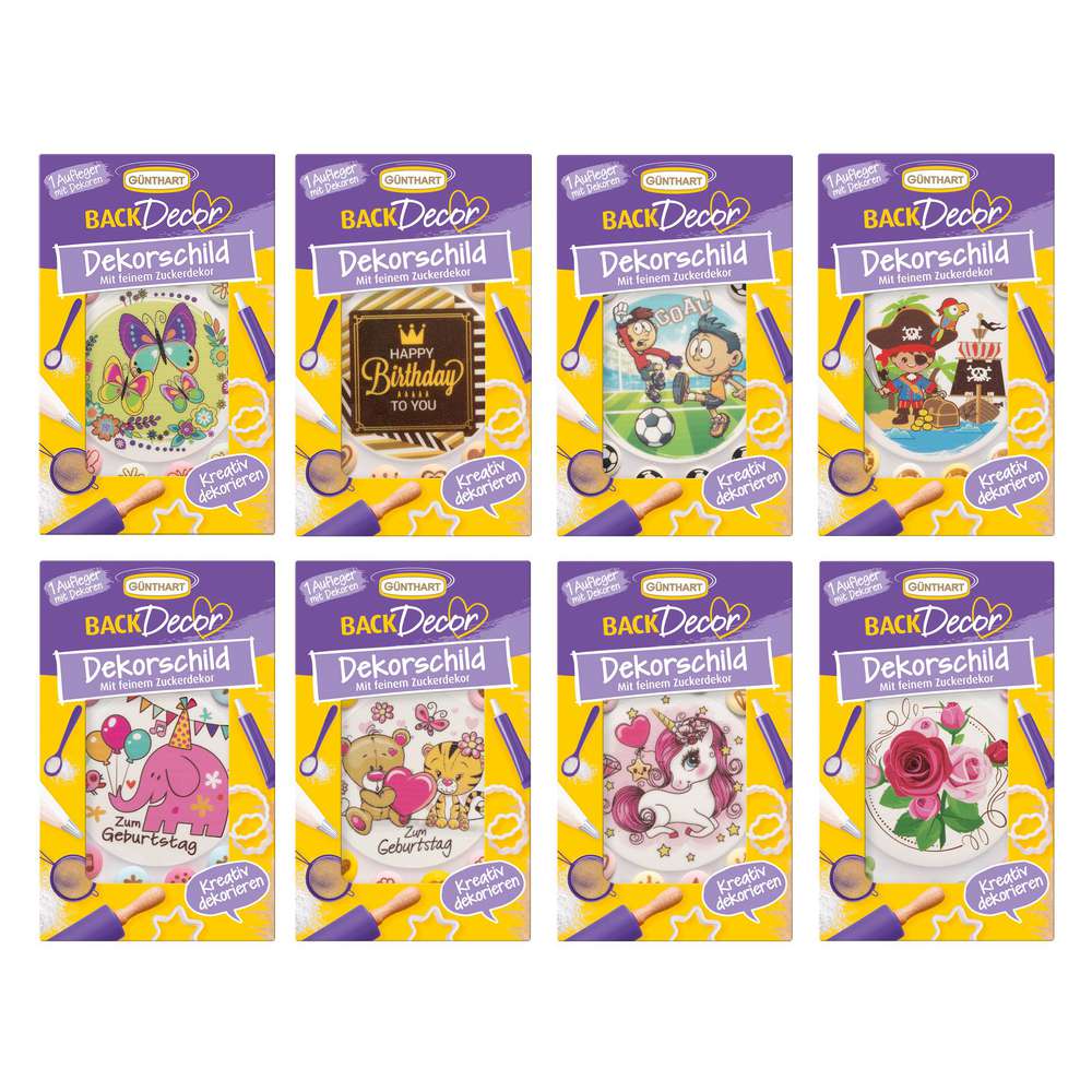Produktabbildung Günthart Dekorschilder Zuckerdekor, sortiert