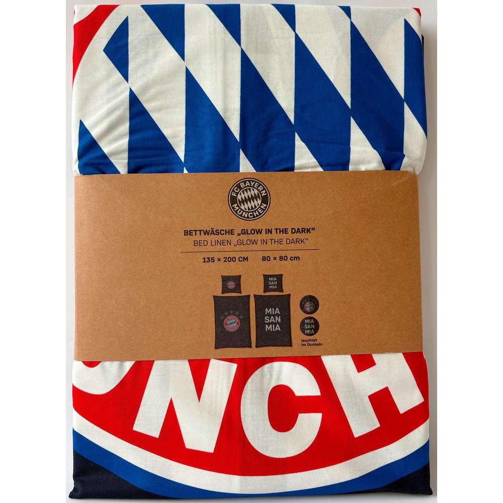 Produktabbildung FC Bayern München Bettwäsche Glow in the Dark