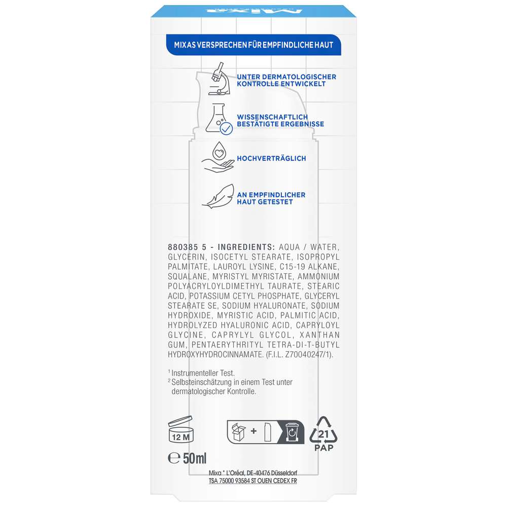 Produktabbildung Mixa Anti-Trockenheit Creme Tagespflege