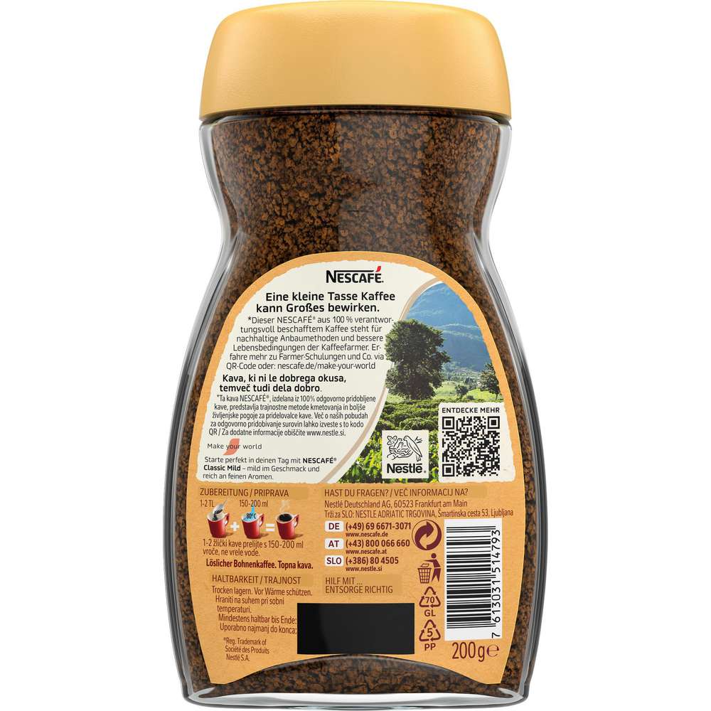 Produktabbildung Nescafe Instant-Kaffee, mild