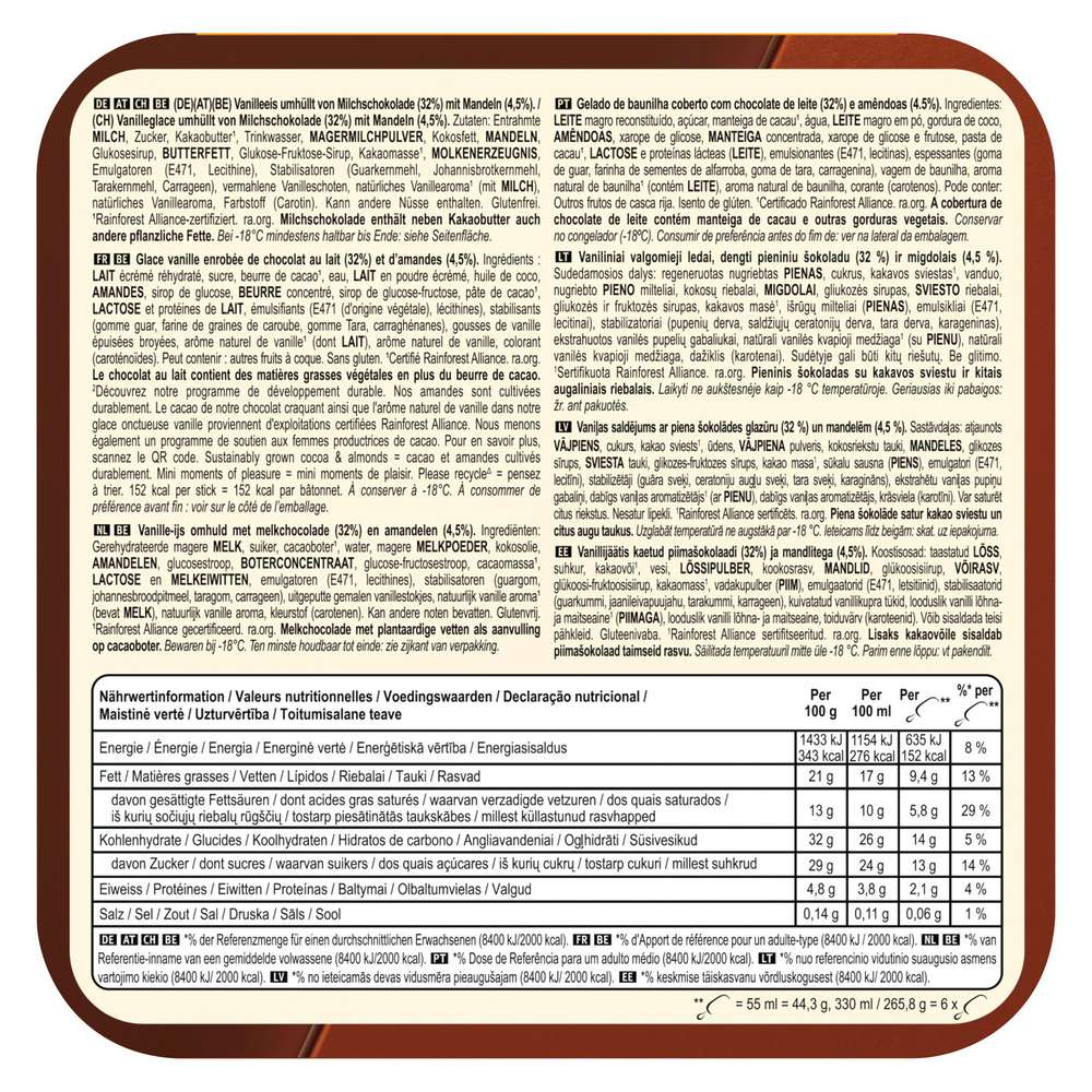 Produktabbildung Magnum Stiel-Eis Mini, Mandel