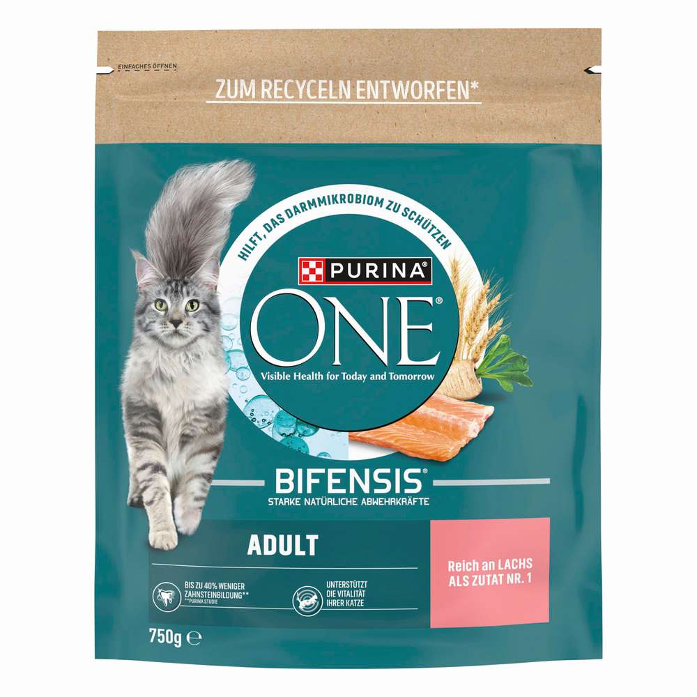 Produktabbildung Purina Katzen-Trockenfutter One, Adult Lachs
