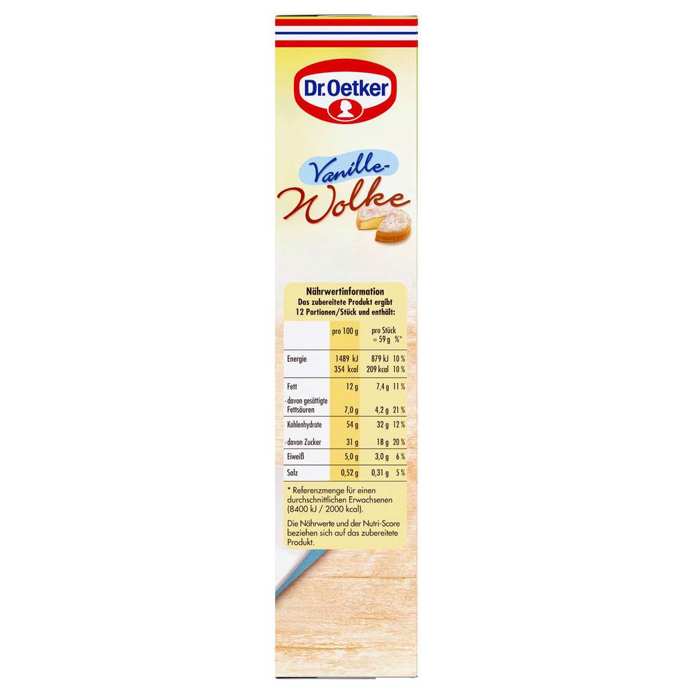 Produktabbildung Dr. Oetker Backmischung Wolke, Rührkuchen Vanille