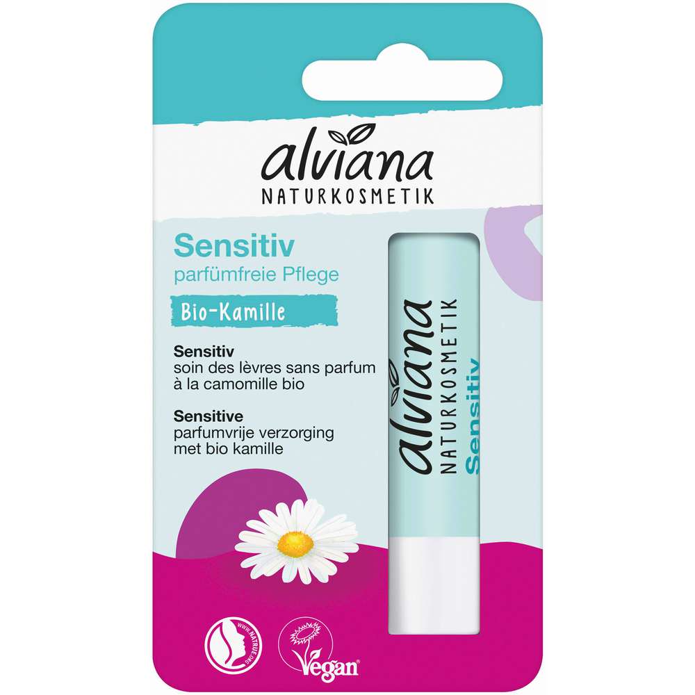Produktabbildung Alviana Lippenpflegestift, Sensitiv, Bio-Kamille