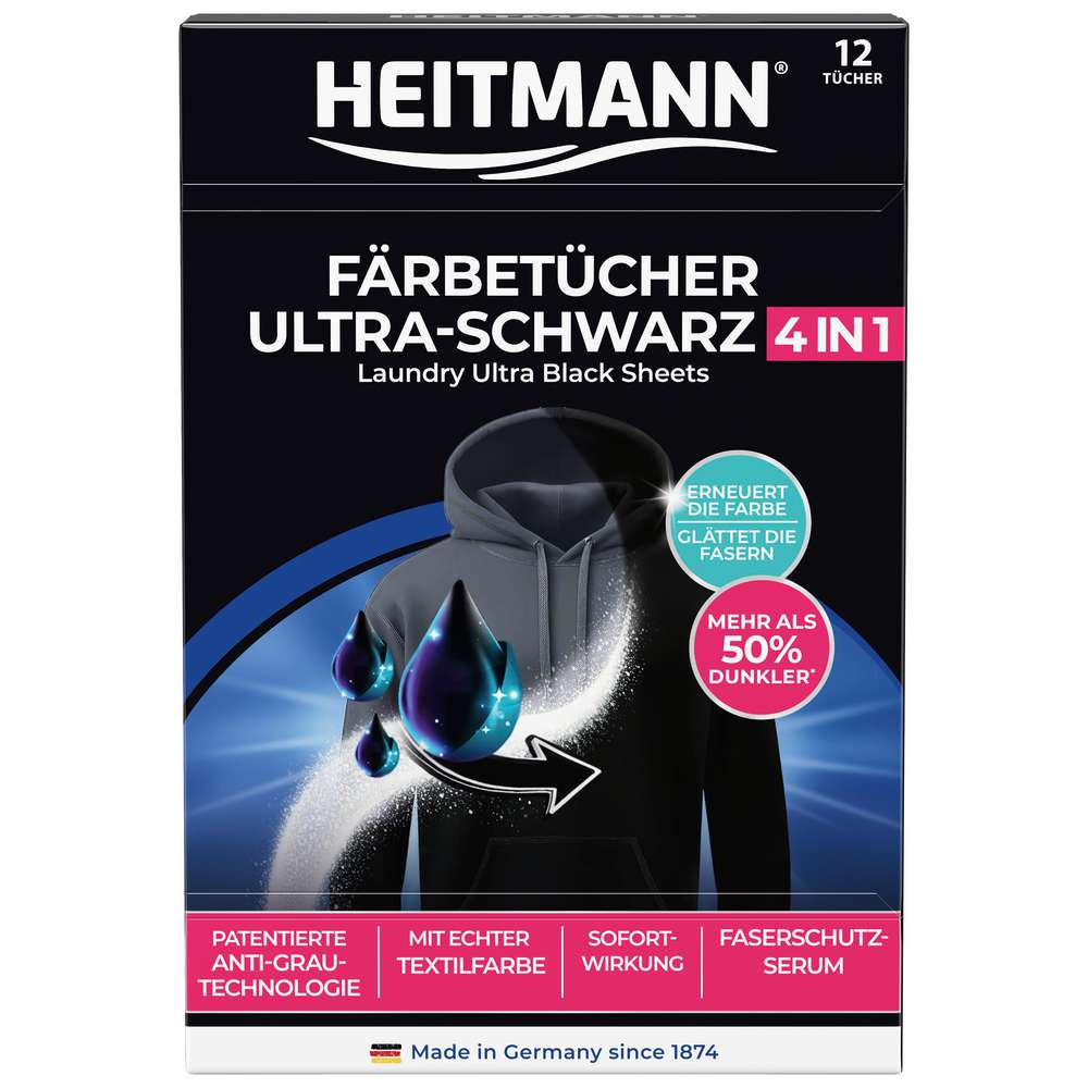 Produktabbildung Heitmann Färbetücher, Ultra-Schwarz
