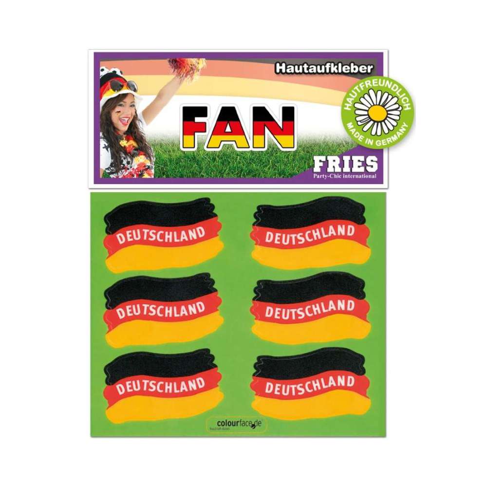 Produktabbildung Fries Hautaufkleber Fan Deutschland