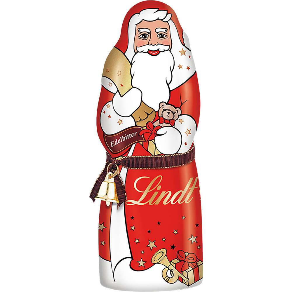 Produktabbildung Lindt Schokoladen-Weihnachtsmann, edelbitter