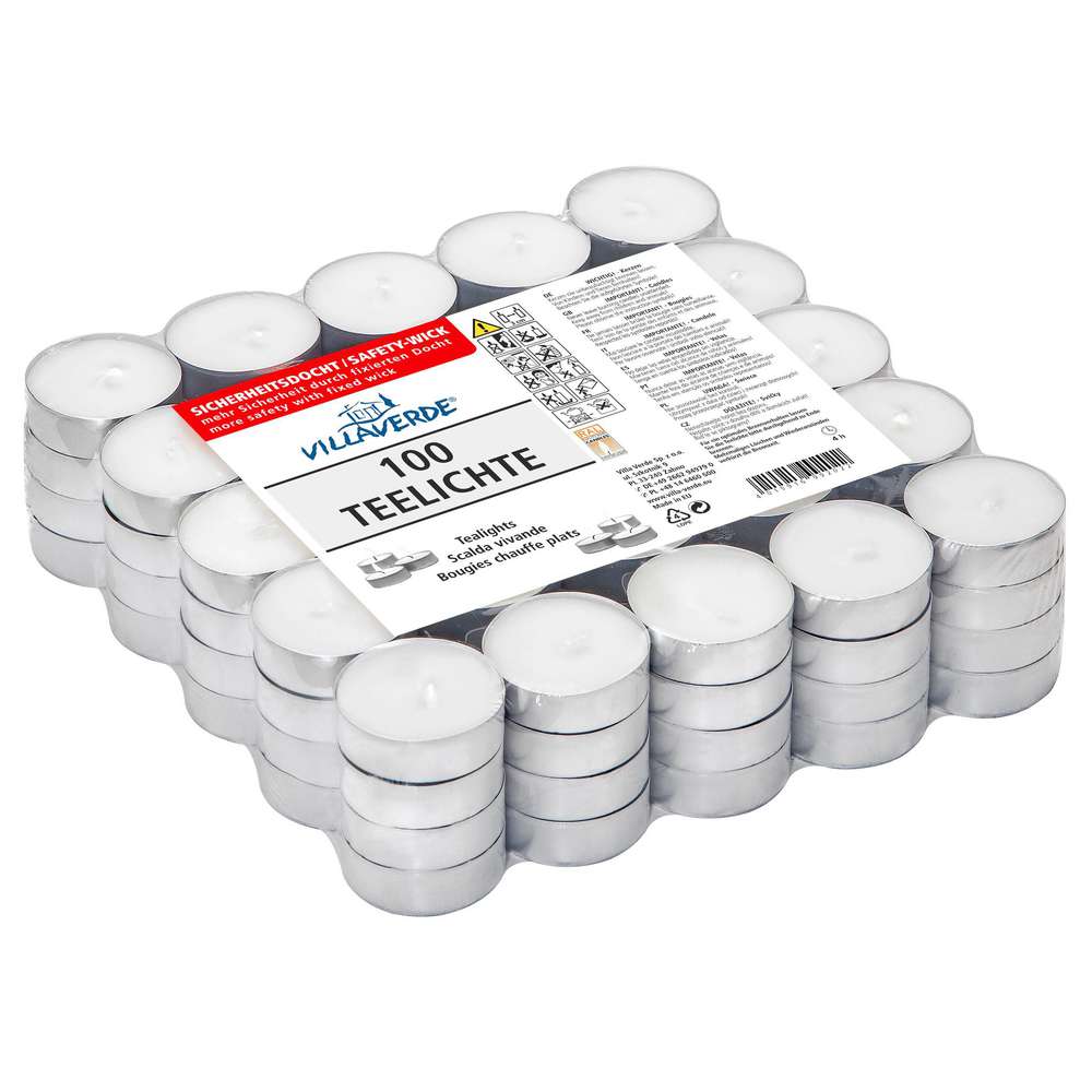 Produktabbildung Villa Verde Teelichter 100er Flatpack