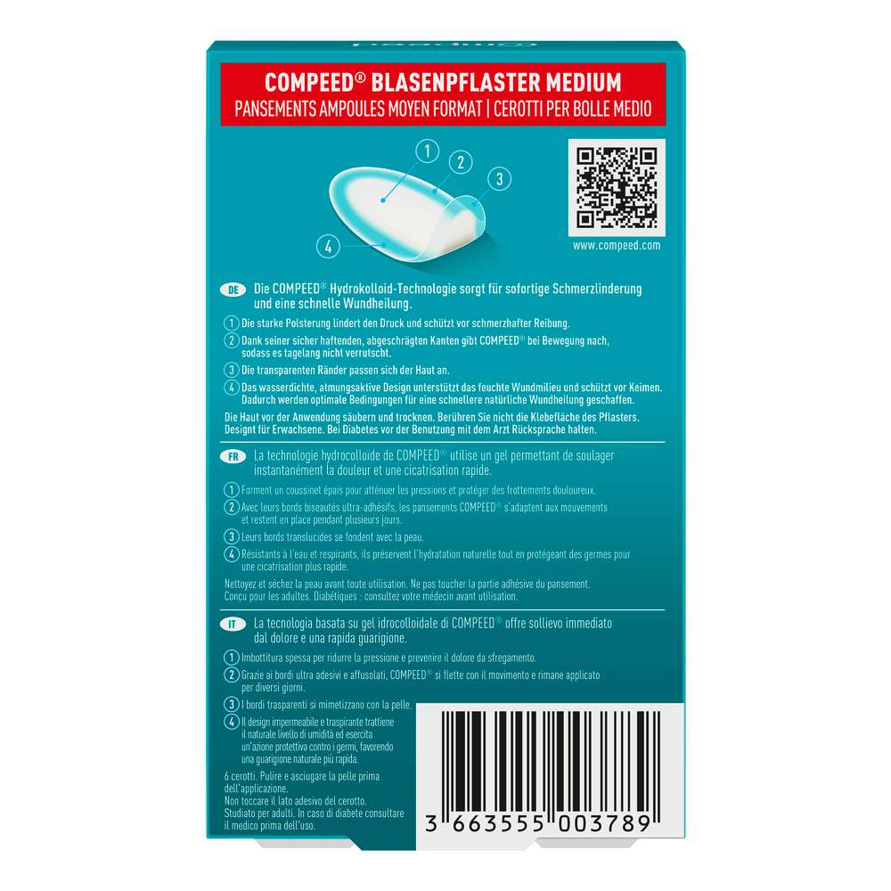Produktabbildung Compeed Blasenpflaster, Medium, 6 Stück