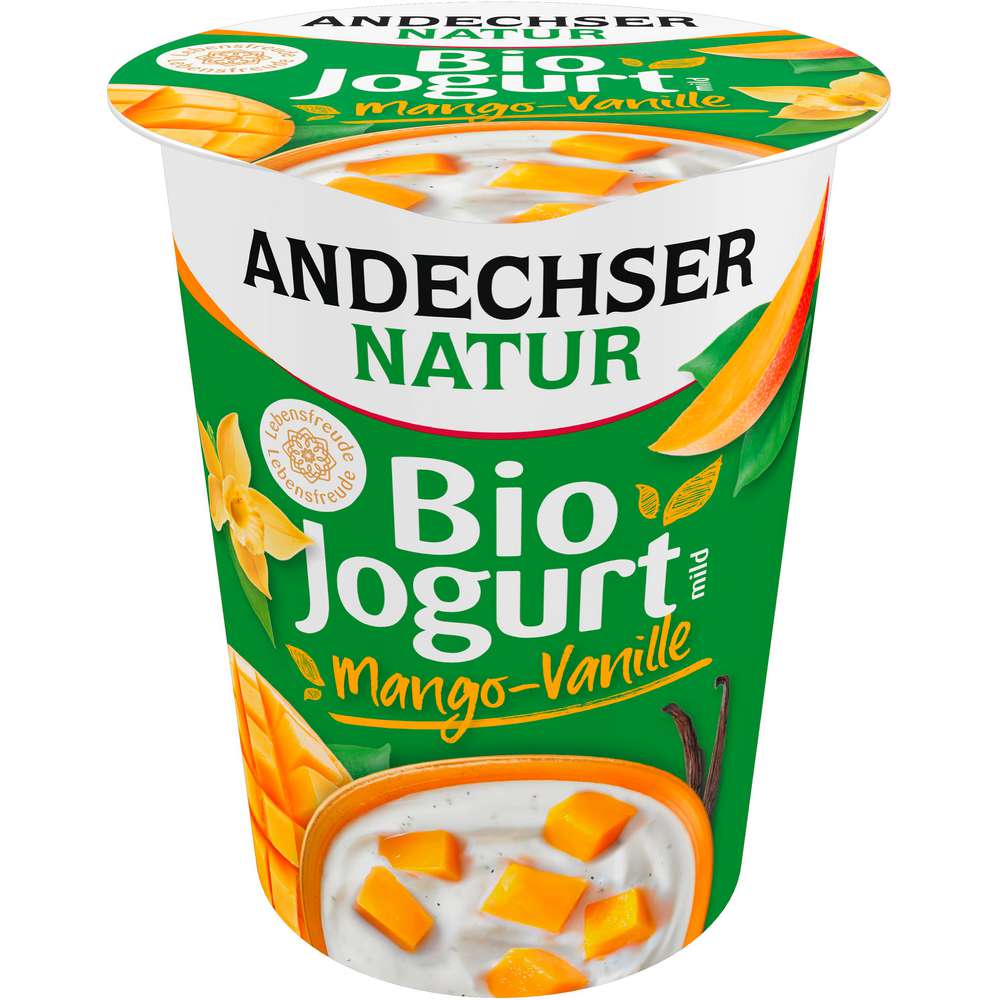 Produktabbildung Andechser Bio-Jogurt mild, Mango/Vanille