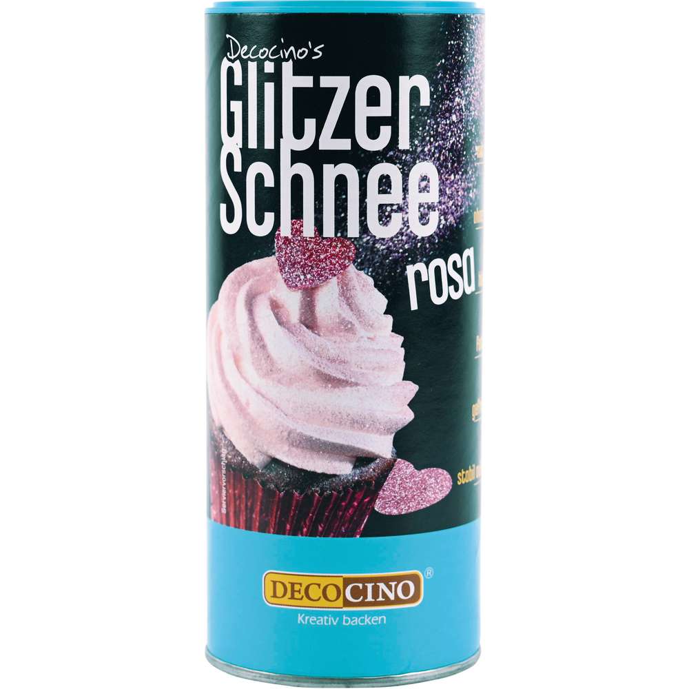 Produktabbildung Dekoback Glitzer Schnee rosa 