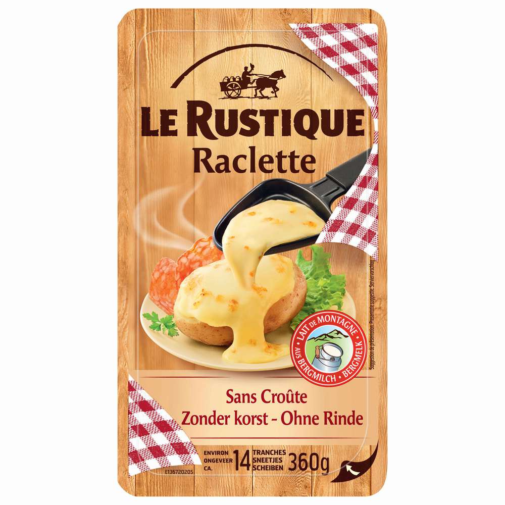 Produktabbildung Le Rustique Raclette Käsescheiben, natur - ohne Rinde