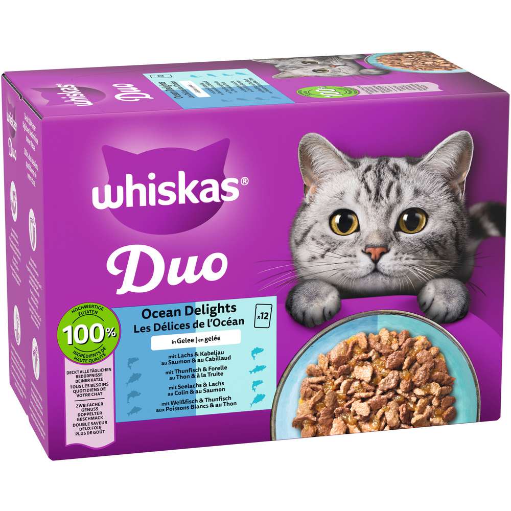 Produktabbildung Whiskas Katzen-Nassfutter, Duo Ocean Delight