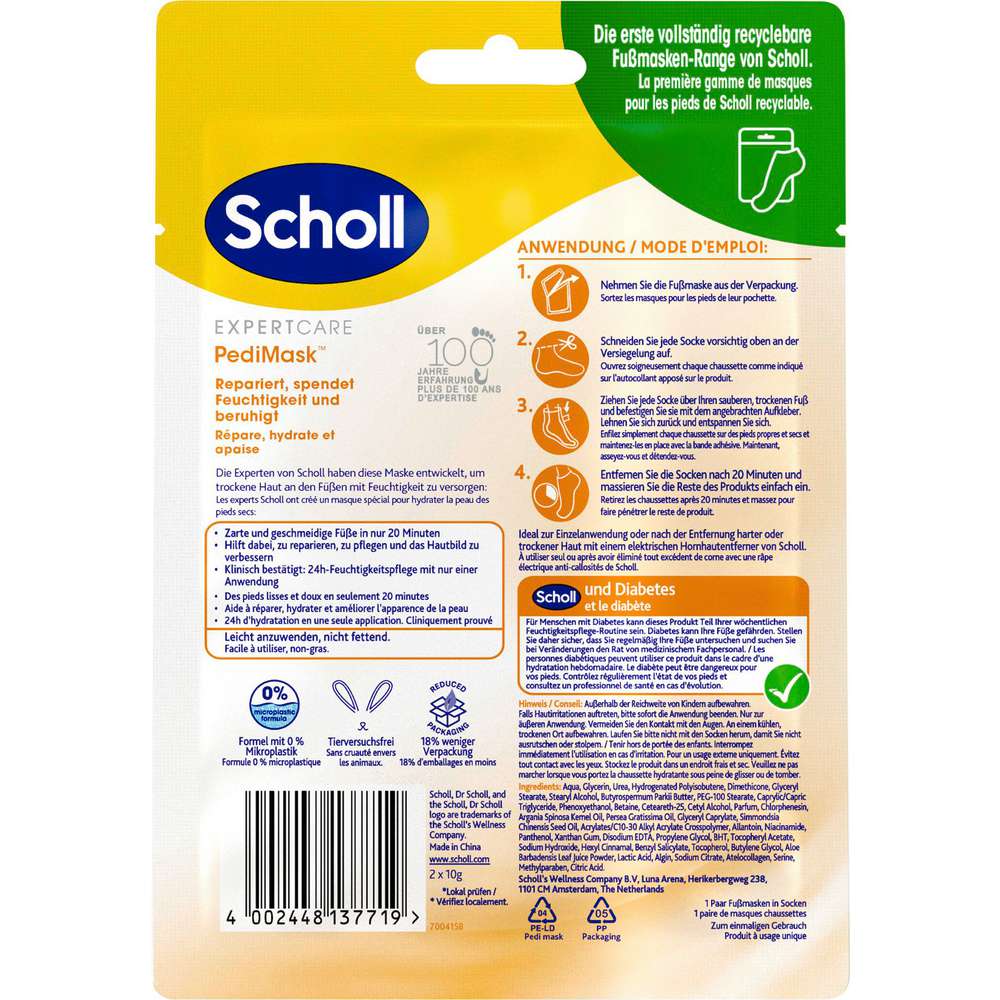 Produktabbildung Scholl Fußmaske in Socken, mit 3-fach Öl