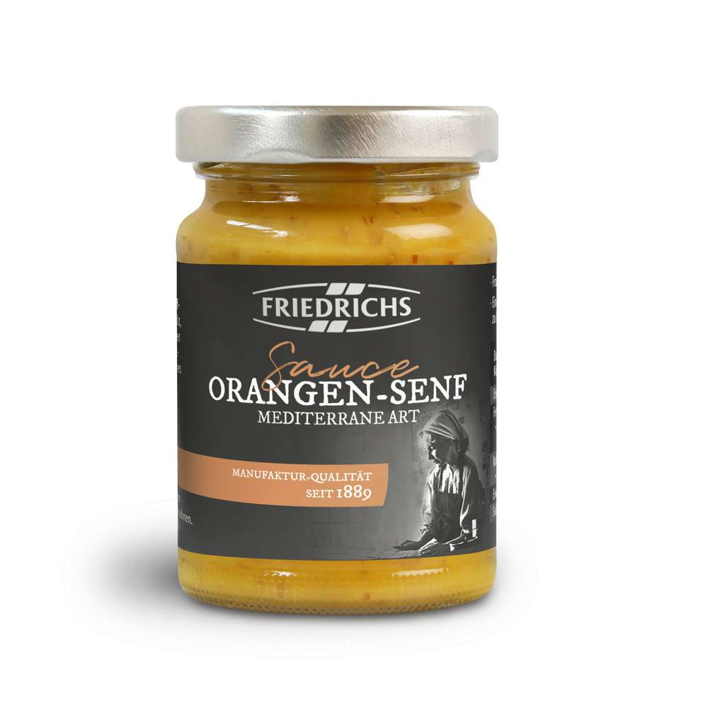 Produktabbildung Friedrichs Orangen-Senf-Sauce, Mediterrane Art