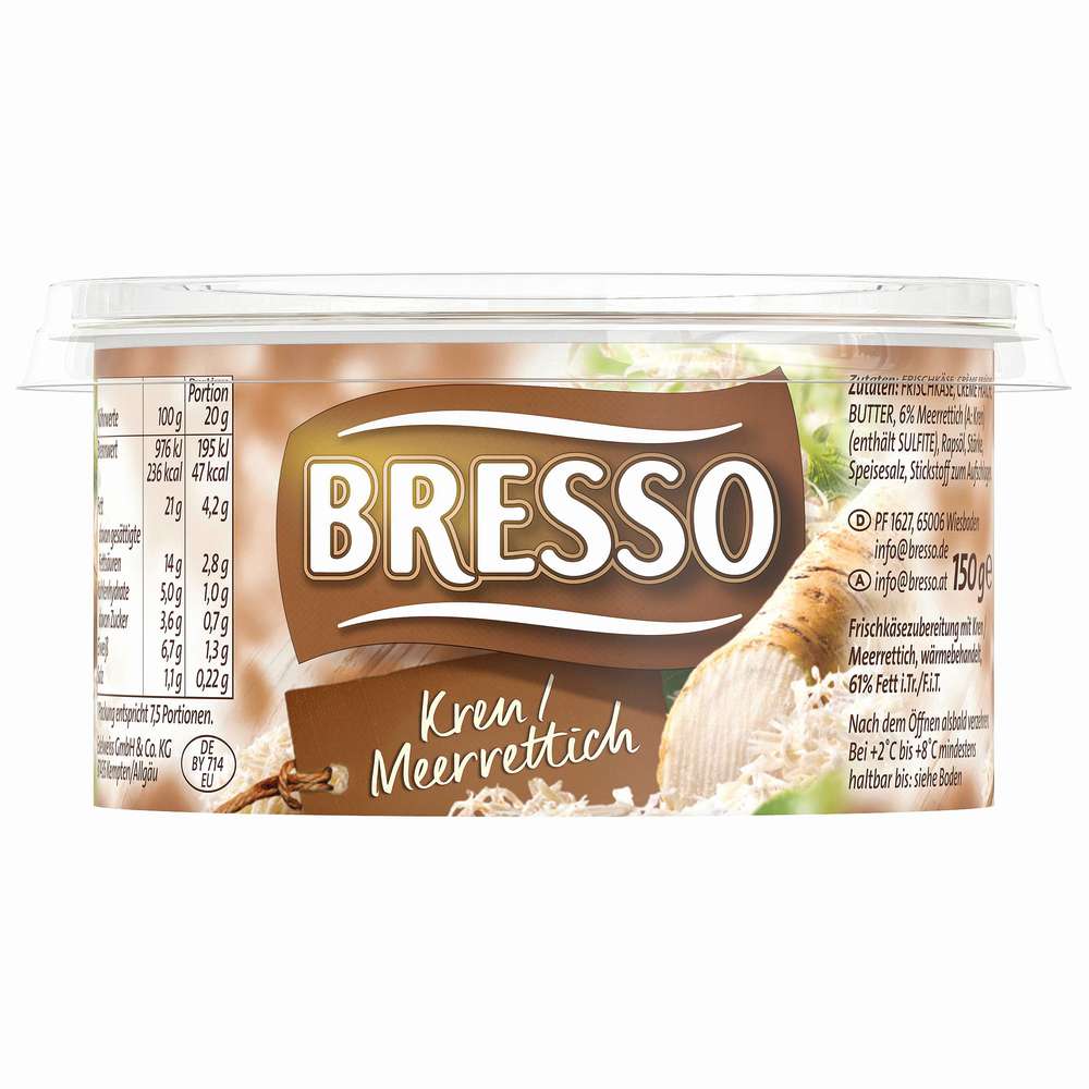 Produktabbildung Bresso Frischkäse, Meerrettich