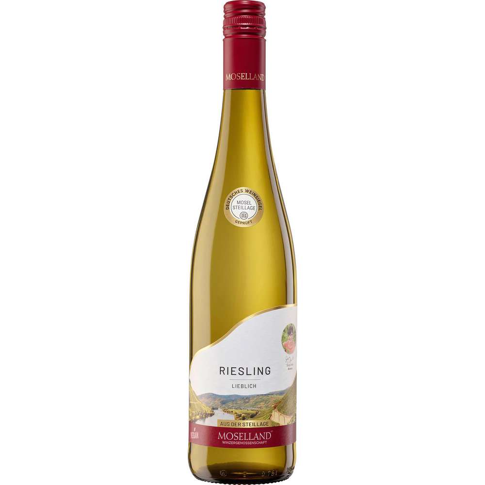 Produktabbildung Moselland Steillage Riesling Hochgewächs lieblich Mosel DQW, Weißwein
