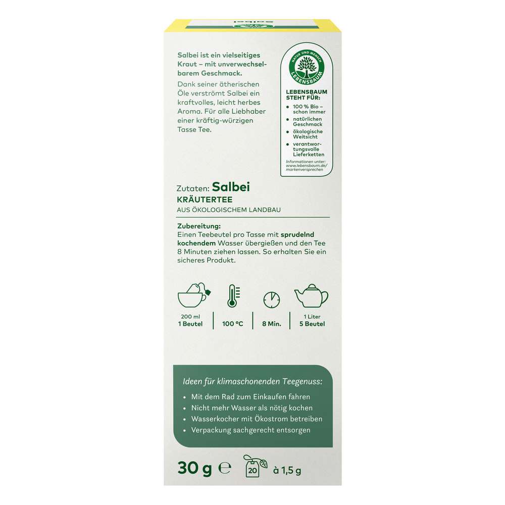 Produktabbildung Lebensbaum Bio Kräutertee, Salbei