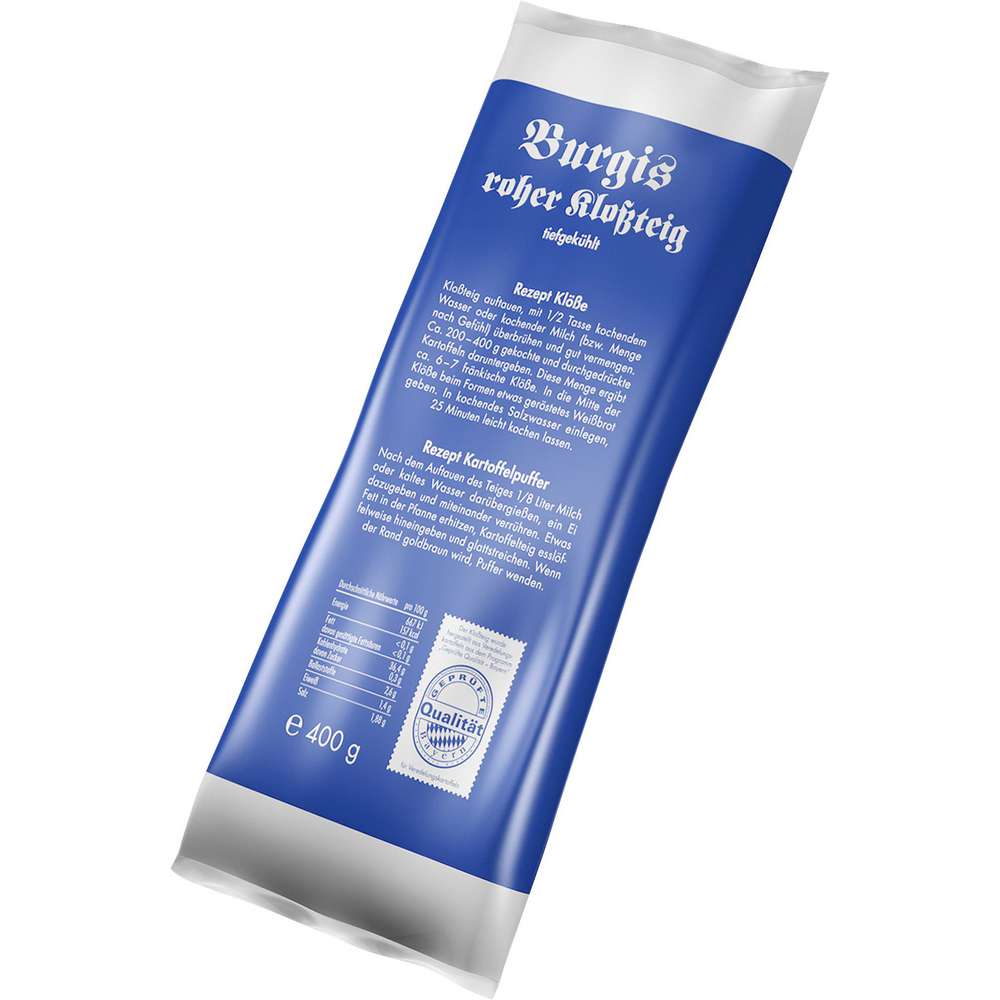 Produktabbildung Burgis Kloßteig, tiefgefroren
