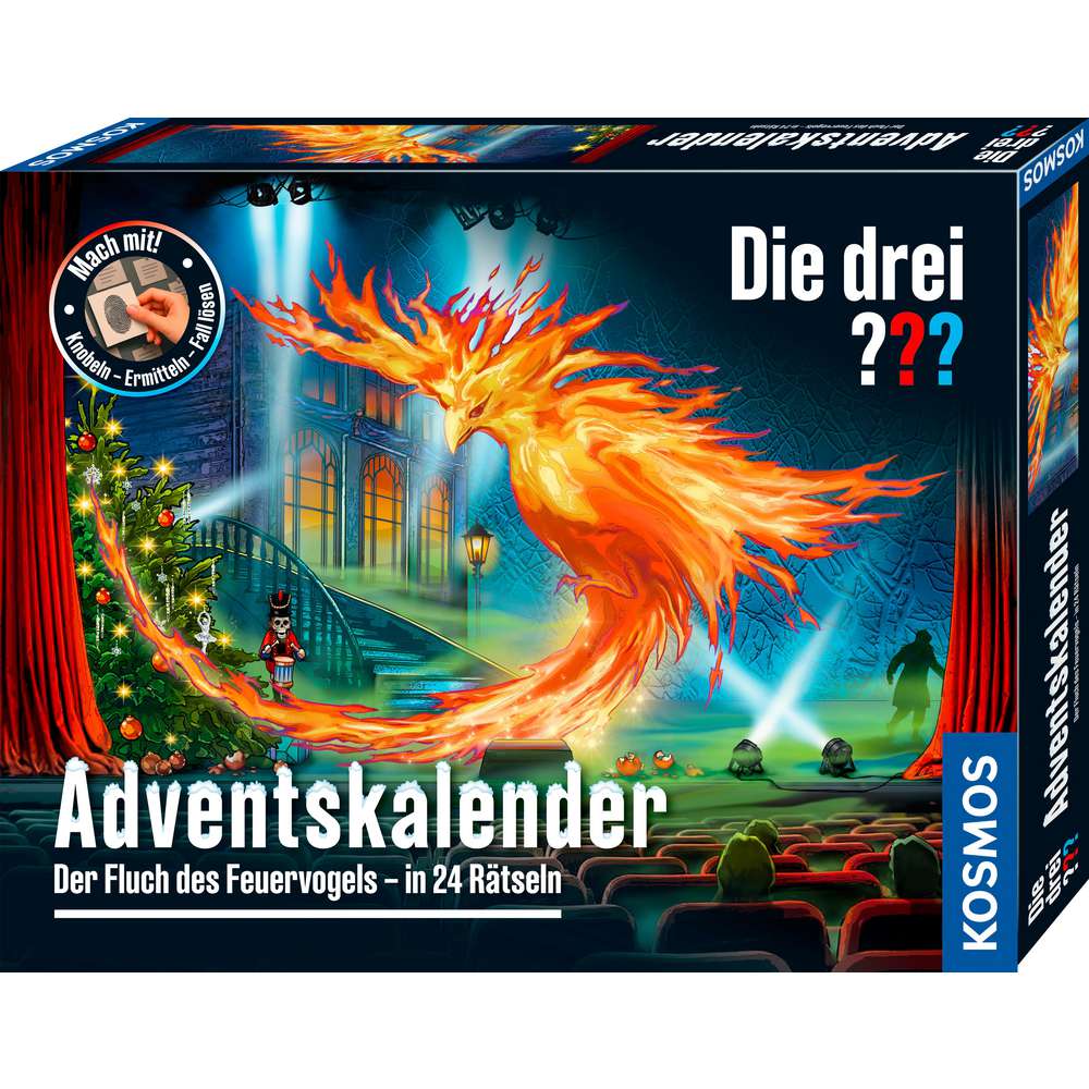 Produktabbildung Kosmos Adventskalender Die drei ???, Der Fluch des Feuervogels