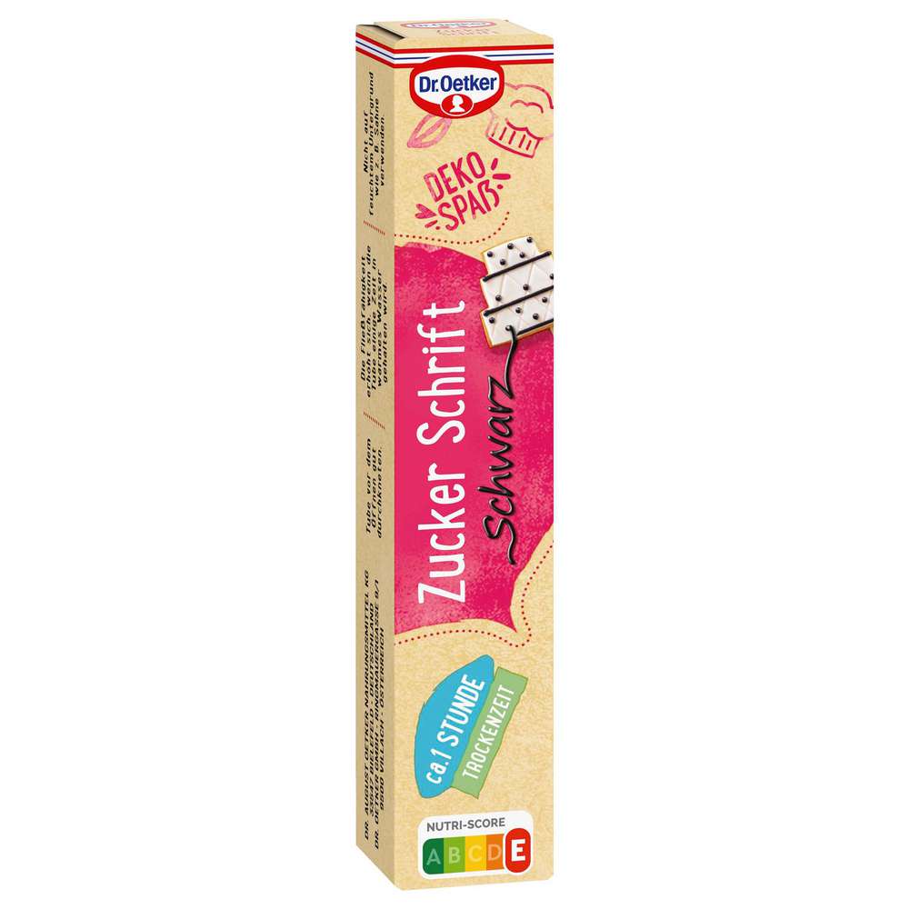 Produktabbildung Dr. Oetker Zuckerschrift Kuchen Deko, schwarz