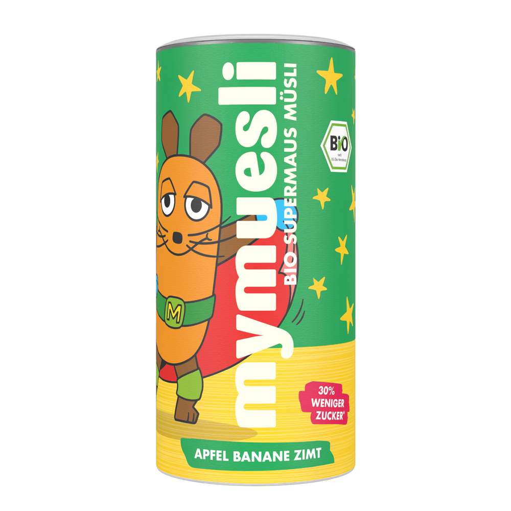 Produktabbildung MyMüsli Bio Müsli, Apfel Banane Zimt, Die Maus