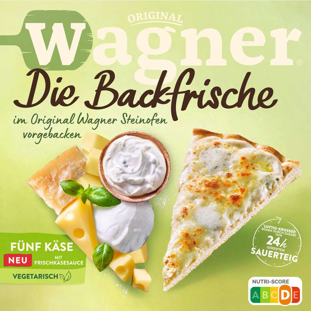 Produktabbildung Wagner Die Backfrische Pizza Fünf Käse, tiefgekühlt
