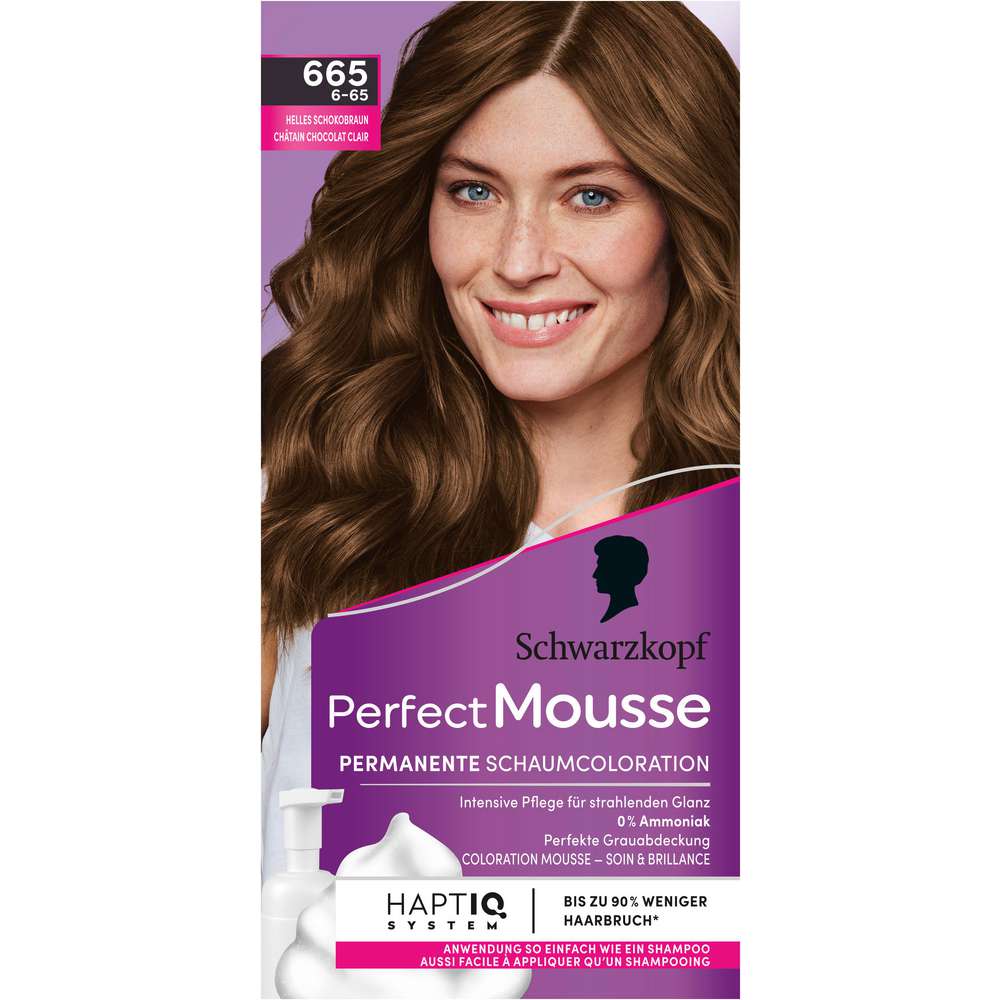 Produktabbildung Schwarzkopf Haarfarbe Perfect Mousse, 665 helles Schokobraun