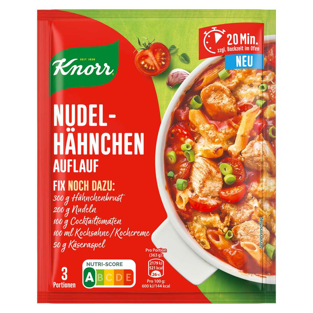 Produktabbildung Knorr Fix-Würzmischung, Nudel-Hähnchen Gratin