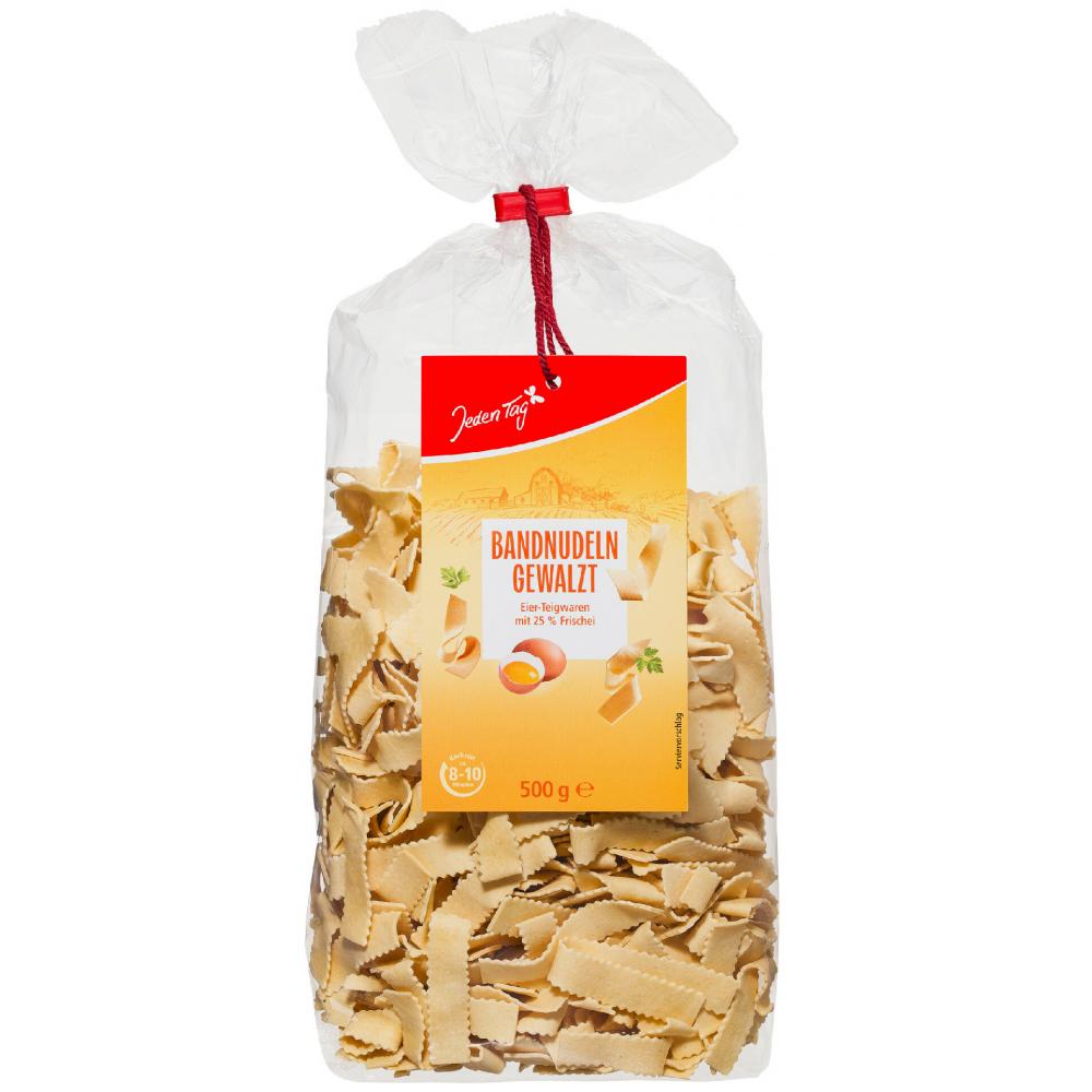 Produktabbildung keine Marke Jeden Tag  Gewalzte Bandnudeln, 500 g