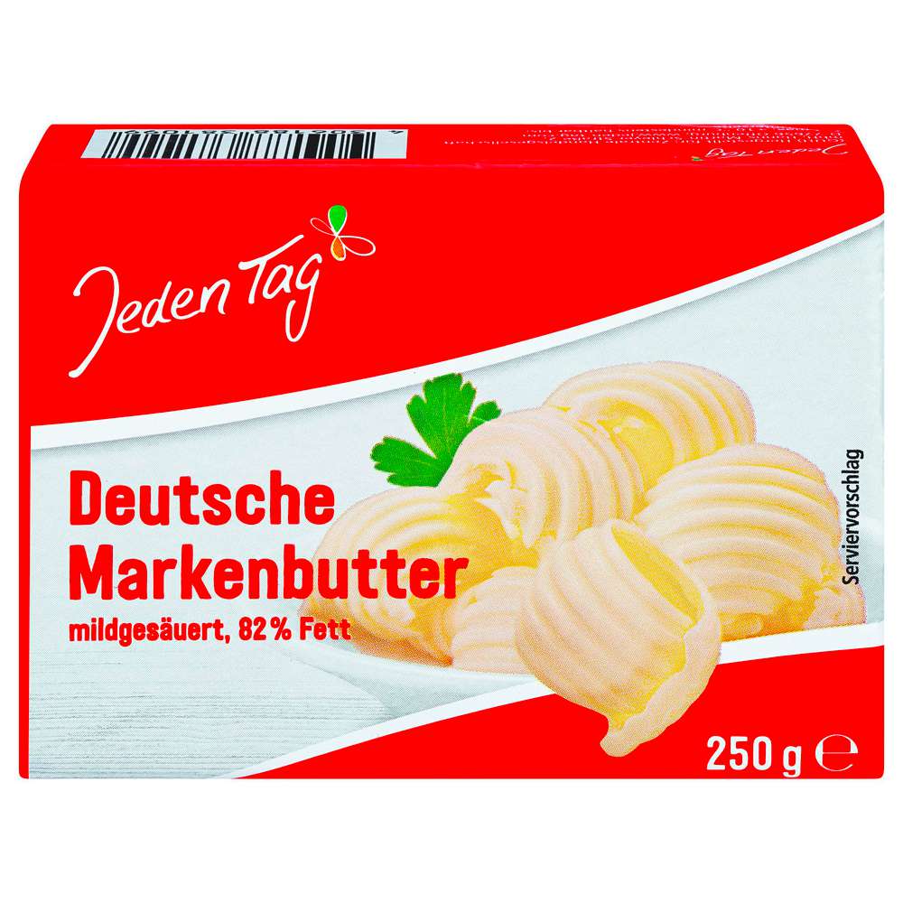 Produktabbildung Jeden Tag Deutsche Markenbutter, mildgesäuert