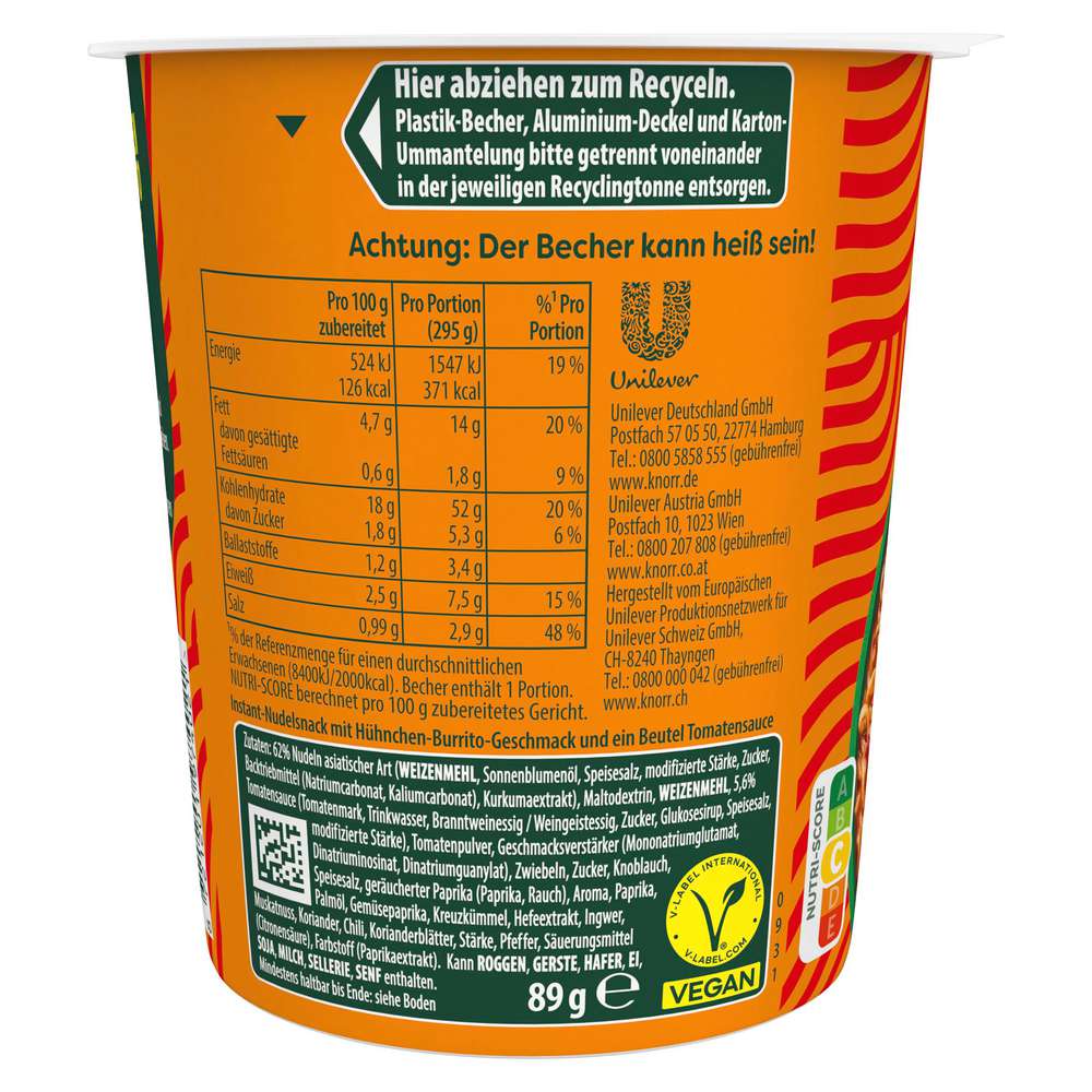 Produktabbildung Knorr Fusion Noodles, Chicken Burrito