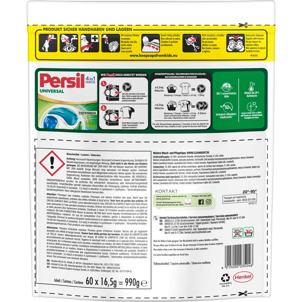 Produktabbildung Persil Universal-Waschmittel Discs 4in1