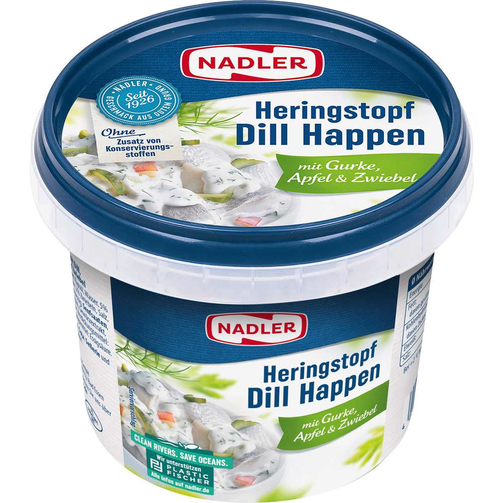 Produktabbildung Nadler Heringstopf Dill Happen, Gurke, Apfel & Zwiebel