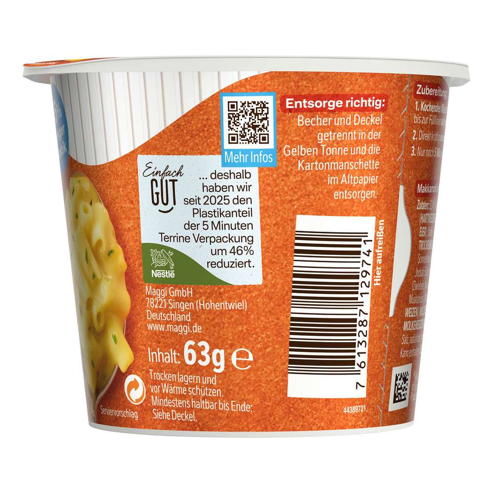 Produktabbildung Maggi 5 Minuten Terrine, Makkaroni & Käse