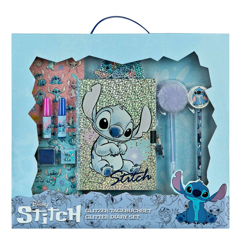 Produktabbildung Disney Stitch Glitzer Tagebuchset