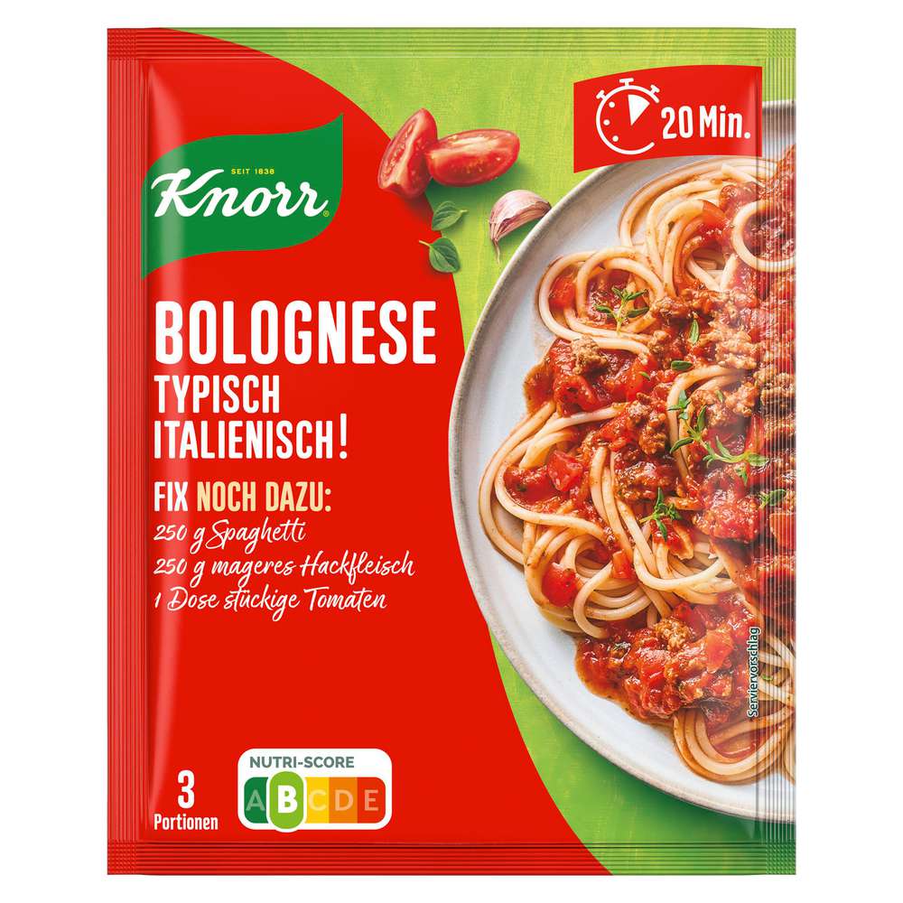Produktabbildung Knorr Fix-Gewürzmischung, Spaghetti Bolognese