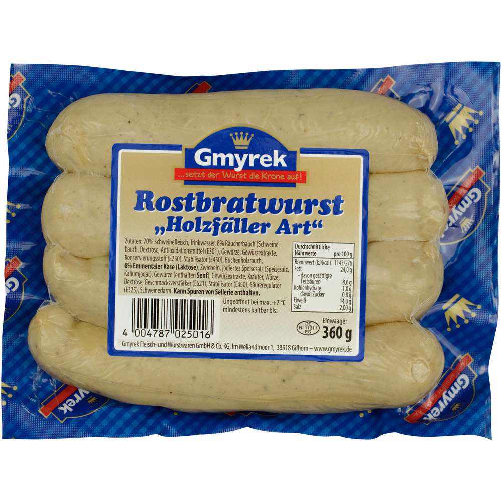 Produktabbildung Gmyrek Rostbratwurst Holzfäller Art