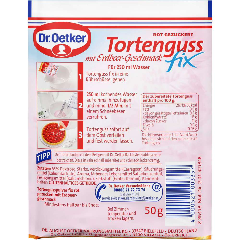 Produktabbildung Dr. Oetker Tortenguss Instant, Erdbeere
