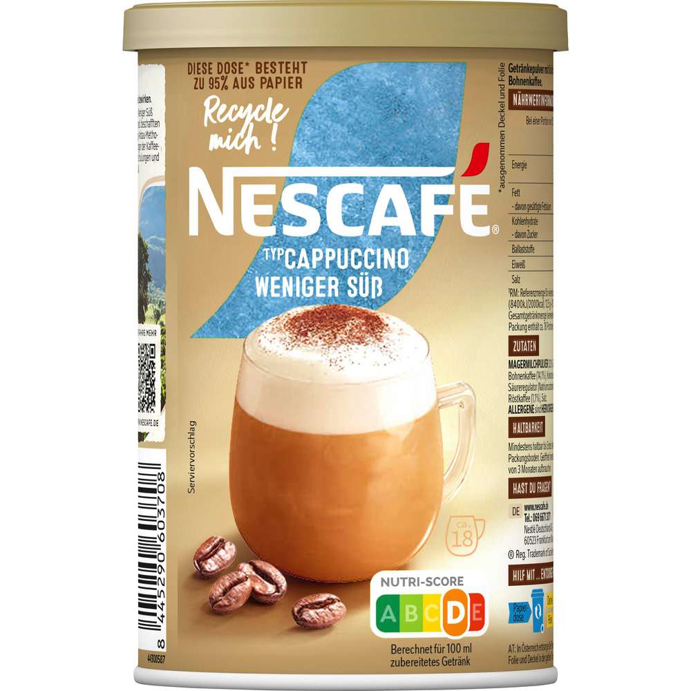 Produktabbildung Nescafe Instant Cappuccino, weniger süß