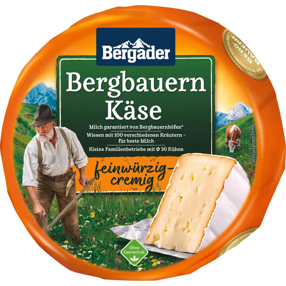 Produktabbildung Bergader Bergbauern Käse fein, würzig cremig