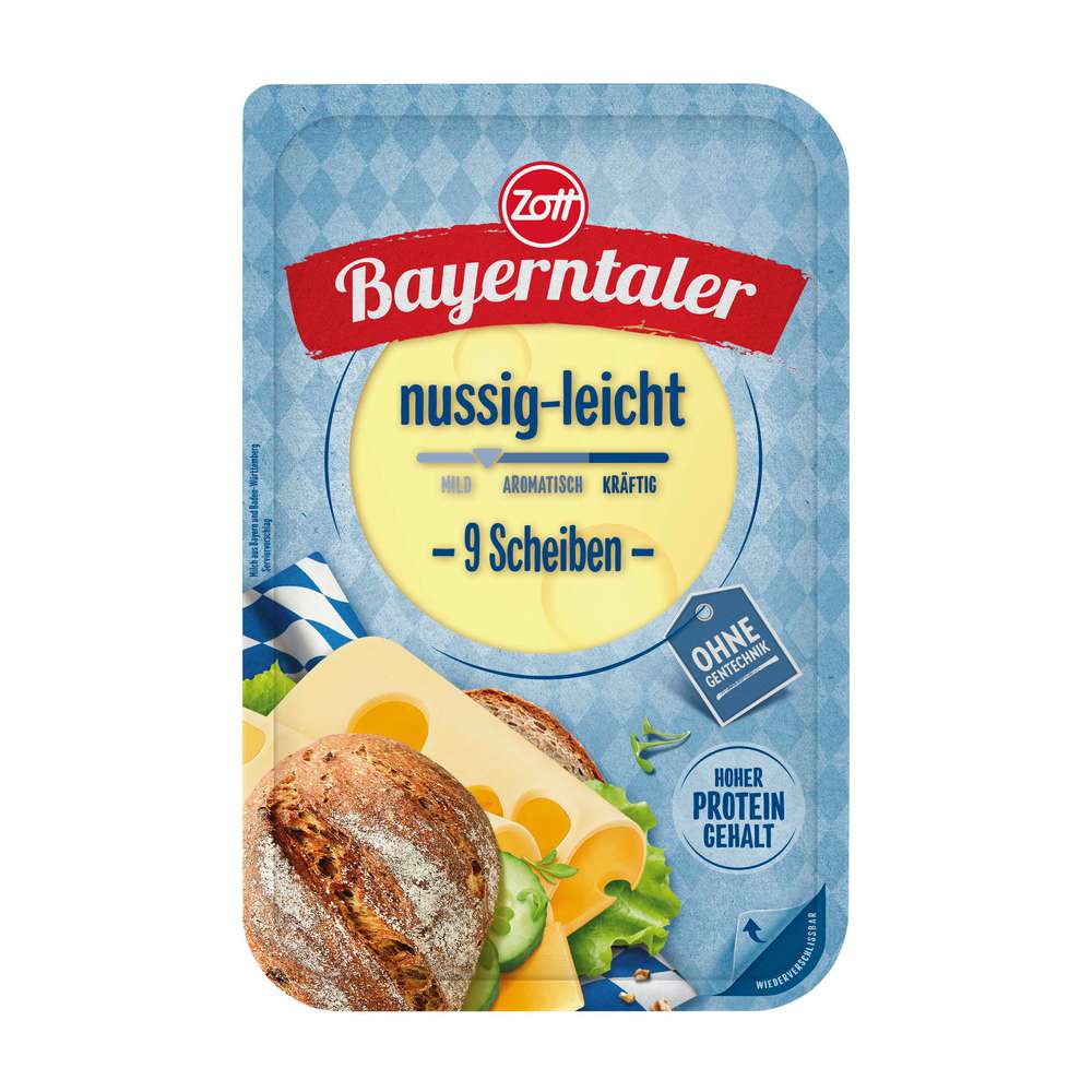 Produktabbildung Zott Käsescheiben Bayerntaler nussig-leicht
